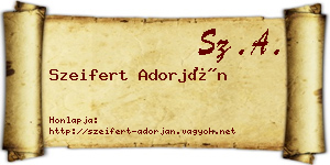 Szeifert Adorján névjegykártya